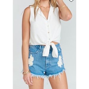 Show Me Your Mumu Croix Tie Top